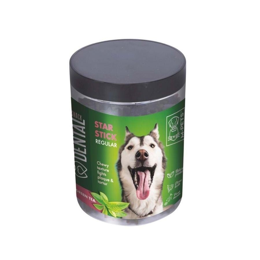 M-pets Star Stick Çaylı Diş Sağlığı Destekleyici Orta Ve Büyük Irk Köpek Ödülü 340 GR YEŞIL | SRC: Barcode: 6953182736196